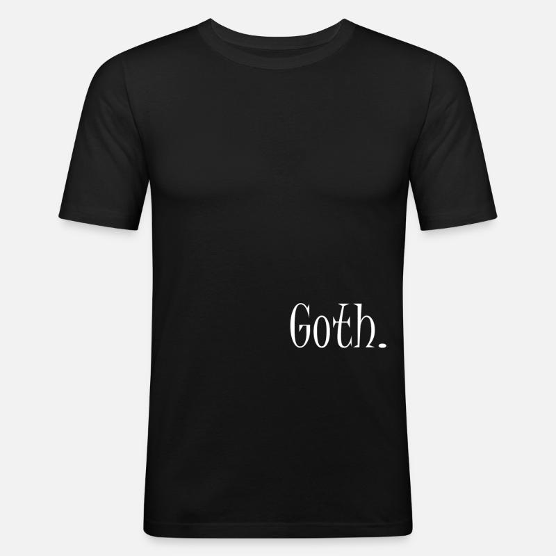 Goth - Obcisła koszulka męska - czarny