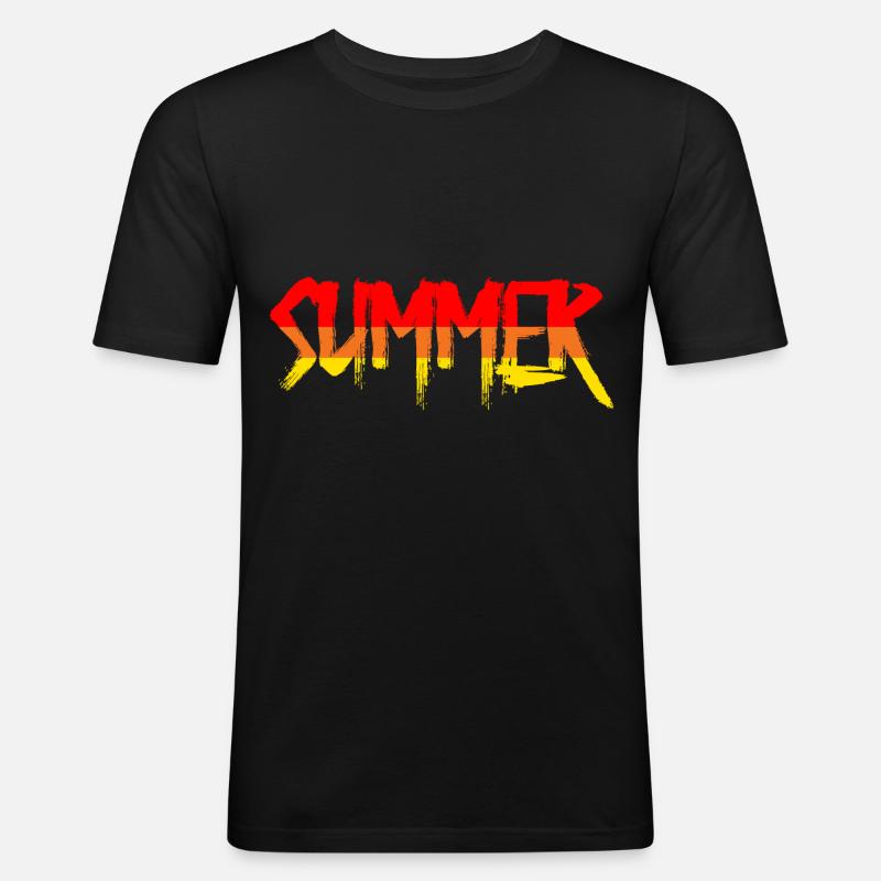 Summer Sommer - Männer Slim Fit T-Shirt - Schwarz