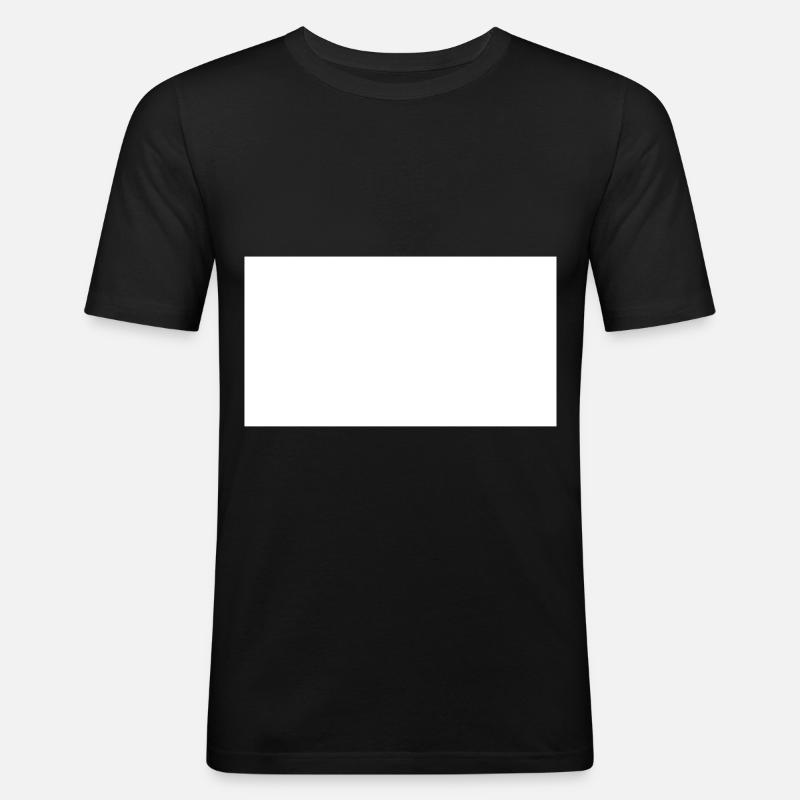 Rechteck - Männer Slim Fit T-Shirt - Schwarz