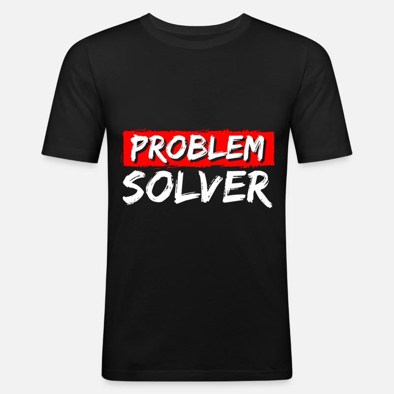 Solution Funny No problem - Men's Slim Fit T-Shirt - black