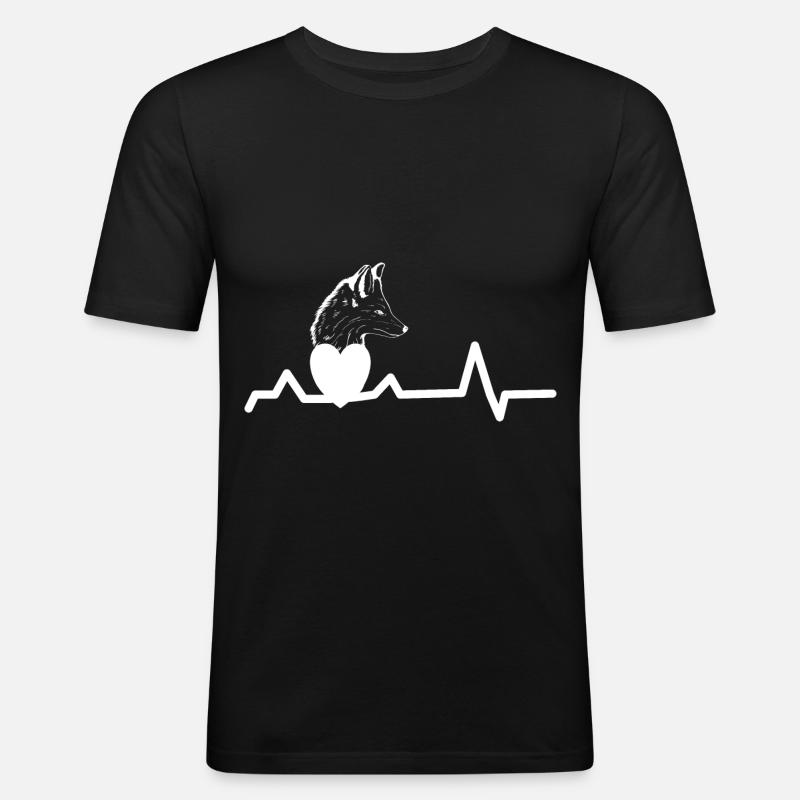 Foxes Fox Animals Fox - Men's Slim Fit T-Shirt - black