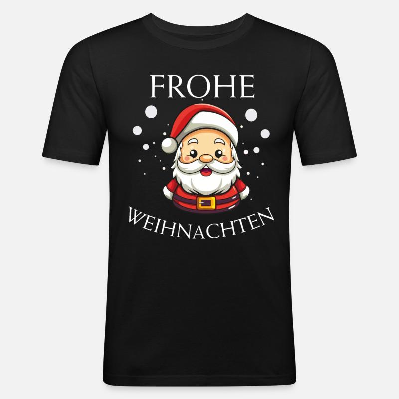 Weihnachtsmann - Weihnachten Geschenke - Männer Slim Fit T-Shirt - Schwarz