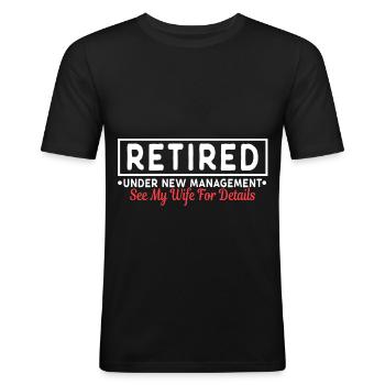 Retired - Men's Slim Fit T-Shirt - black - Front - Nik (191cm)