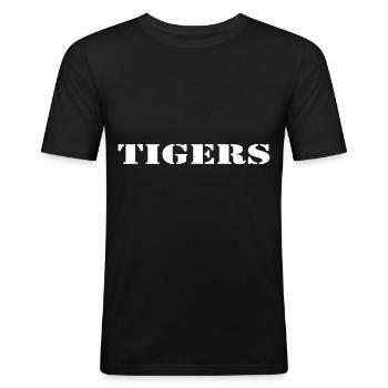 Tigers - T-shirt près du corps Homme - noir - Devant - Nik (191cm)
