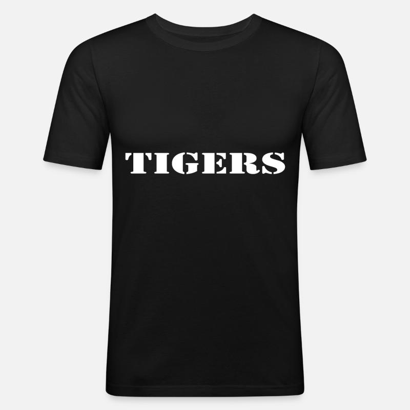 Tiger - Männer Slim Fit T-Shirt - Schwarz