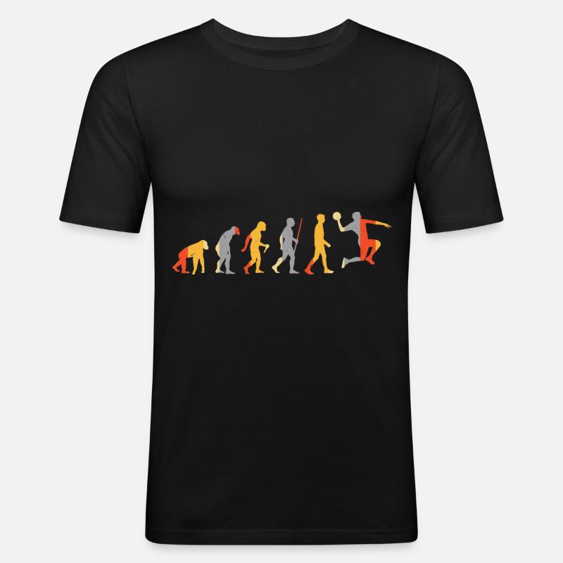 Evolution Handballer - Men's Slim Fit T-Shirt - black