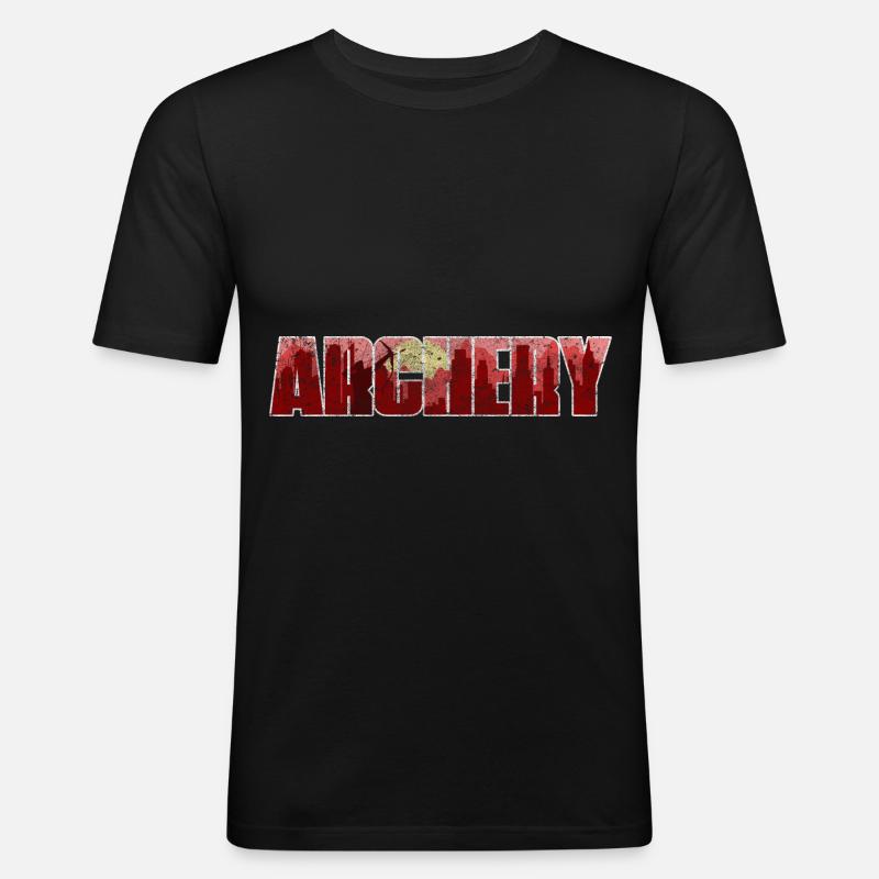 Bogenschießen Bogenjagd - Männer Slim Fit T-Shirt - Schwarz
