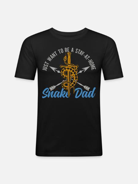 Snake owners Snake lovers Snakes - Men's Slim Fit T-Shirt - black