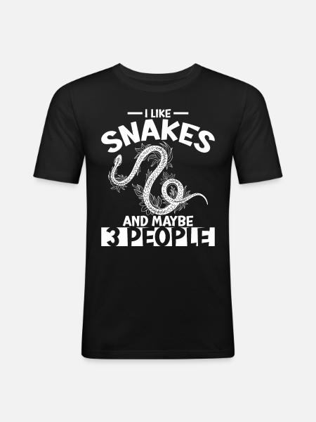 Snake owners Snake lovers Snakes - Men's Slim Fit T-Shirt - black