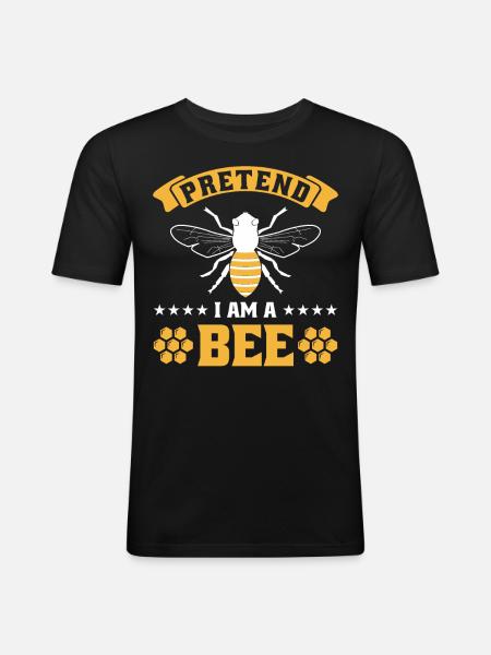 Pretend i am a Bee - Men's Slim Fit T-Shirt - black
