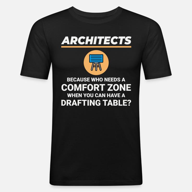 Architect Drafting Table Construction Architecture - Men's Slim Fit T-Shirt - black