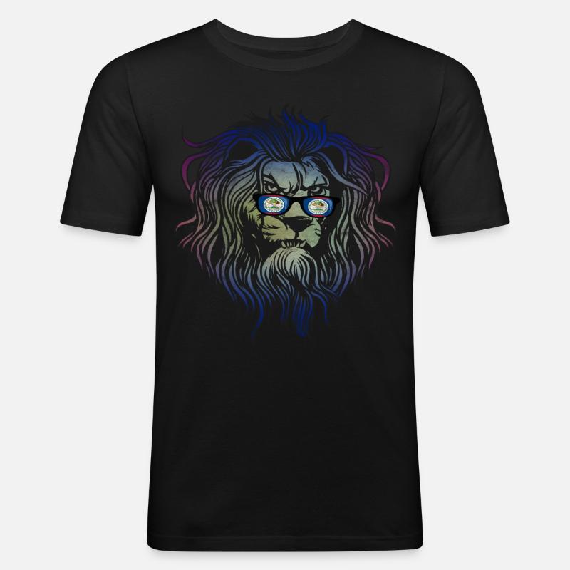 Belize - Männer Slim Fit T-Shirt - Schwarz