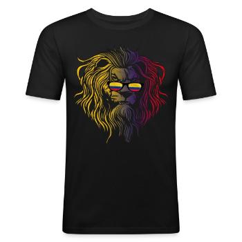 Kolumbien - Männer Slim Fit T-Shirt - Schwarz - Vorne - Nik (191cm)