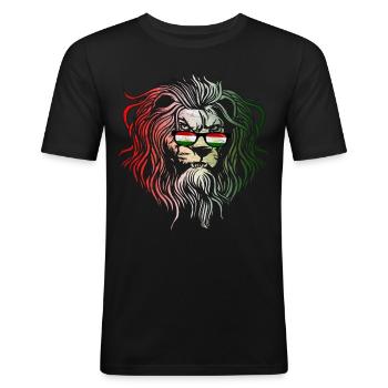 Tadjikistan (en anglais) - T-shirt près du corps Homme - noir - Devant - Nik (191cm)