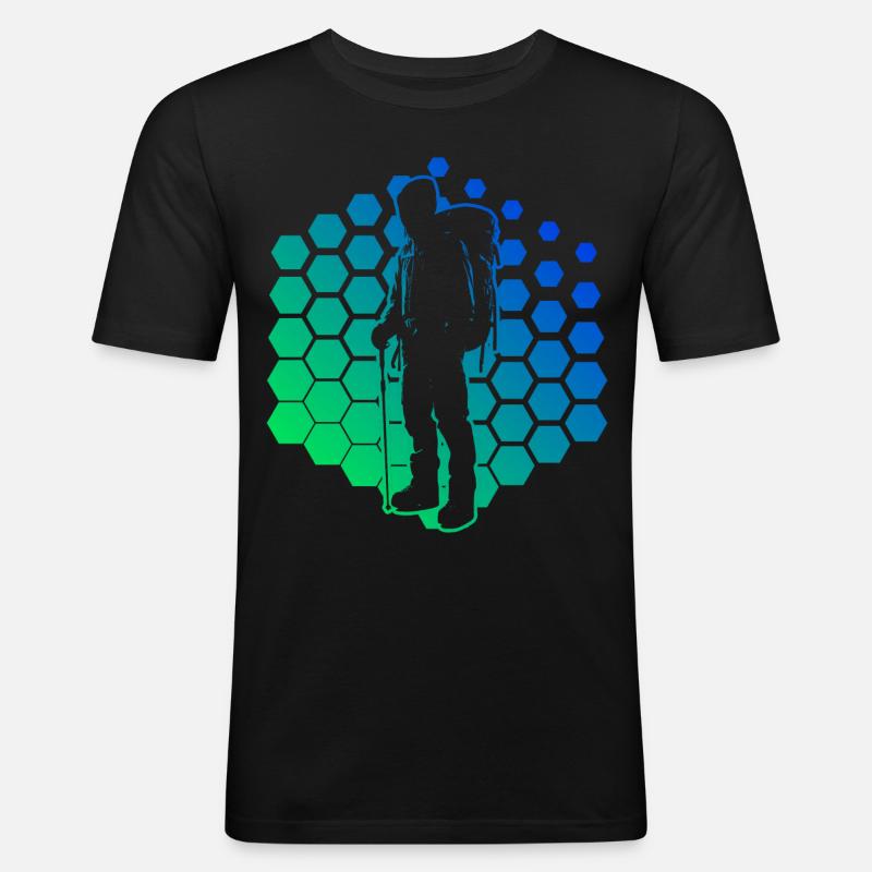 Climber Bouldern Boulder Kletterer Climbing - Männer Slim Fit T-Shirt - Schwarz