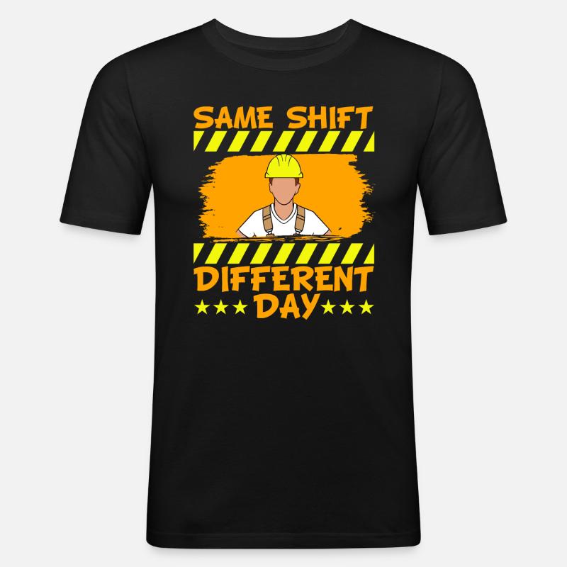 Construction Supervisor Carpentry Profession Same - Men's Slim Fit T-Shirt - black