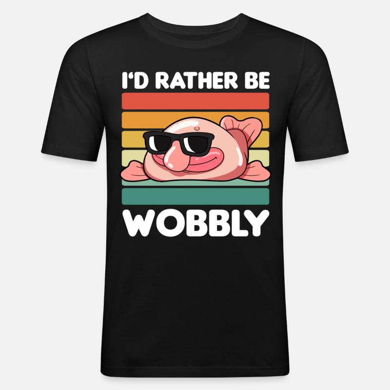 Blobfisch - Männer Slim Fit T-Shirt - Schwarz