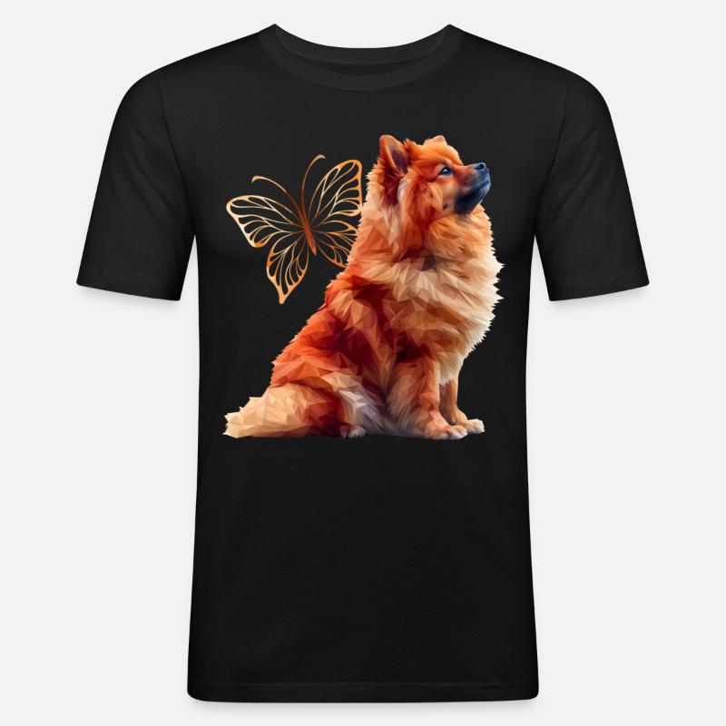 ChowChow - Männer Slim Fit T-Shirt - Schwarz