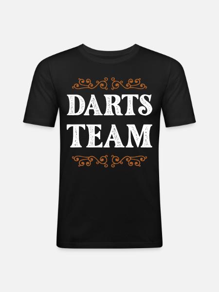Équipe de fléchettes - T-shirt près du corps Homme - noir