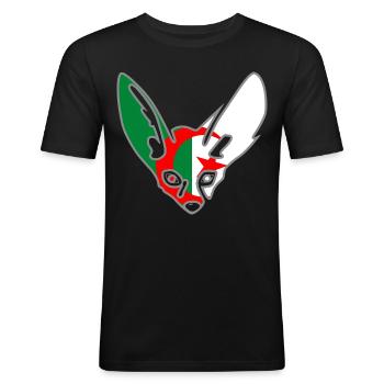 Fennec Algeria - Men's Slim Fit T-Shirt - black - Front - Nik (191cm)