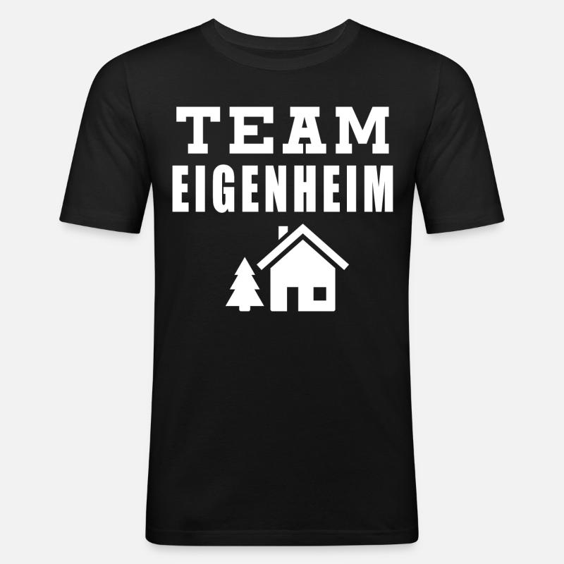 Team Eigenheim - Männer Slim Fit T-Shirt - Schwarz