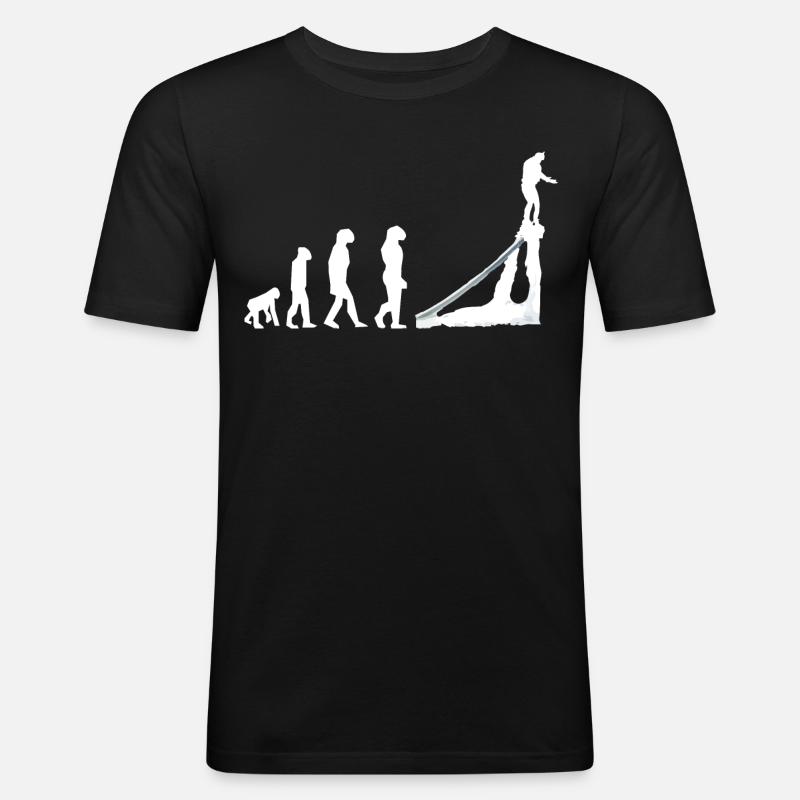 Flyboard Flying flyboarder Flyboarding Evolution - Men's Slim Fit T-Shirt - black