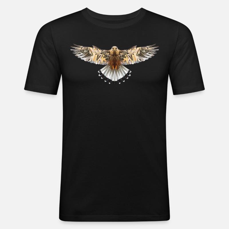 Falke Polygon Design Selfmade - Männer Slim Fit T-Shirt - Schwarz