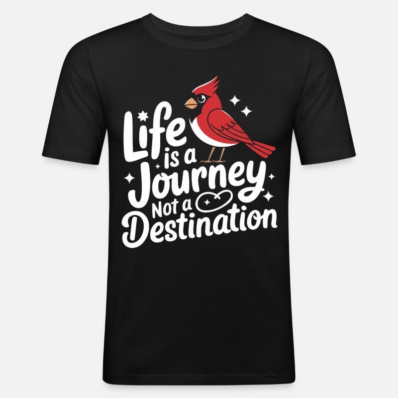 Kardinal Rotkardinal Vogel Roter Kardinal - Männer Slim Fit T-Shirt - Schwarz