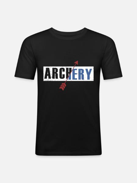 Archery arrow - Men's Slim Fit T-Shirt - black