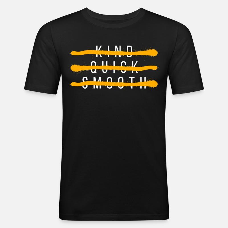 KIND QUICK SMOOTH - Männer Slim Fit T-Shirt - Schwarz
