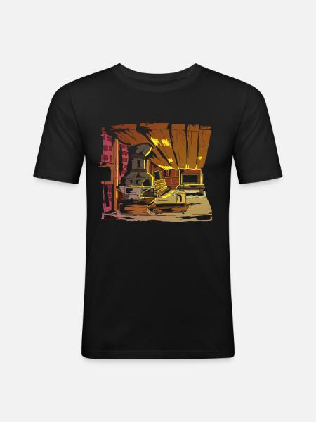 Blacksmith Blacksmith Handmade Forge Forge - Slim Fit T-shirt herr - svart