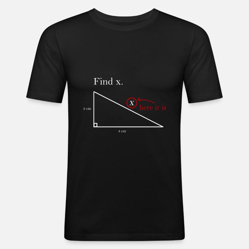 Finde X math Geschenk - Männer Slim Fit T-Shirt - Schwarz
