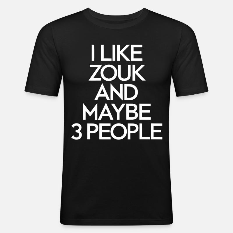 Zouk-Tanz-Geschenk - Männer Slim Fit T-Shirt - Schwarz