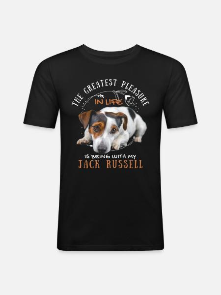 Süßer Jack-Russell-Spruch - Männer Slim Fit T-Shirt - Schwarz