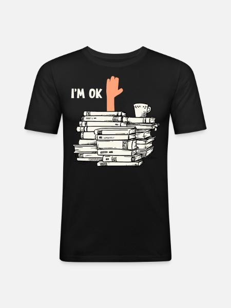 Read books - Men's Slim Fit T-Shirt - black