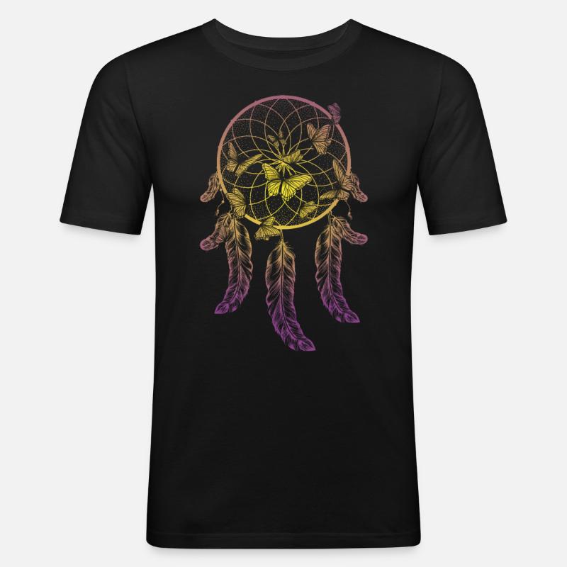 Traumfänger - Männer Slim Fit T-Shirt - Schwarz
