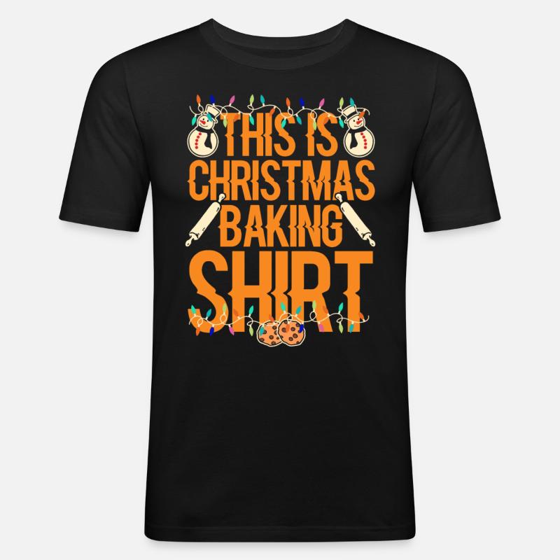 Weihnachten Kostüm - Männer Slim Fit T-Shirt - Schwarz