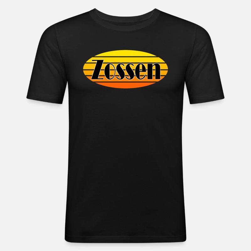 Zossen - Männer Slim Fit T-Shirt - Schwarz