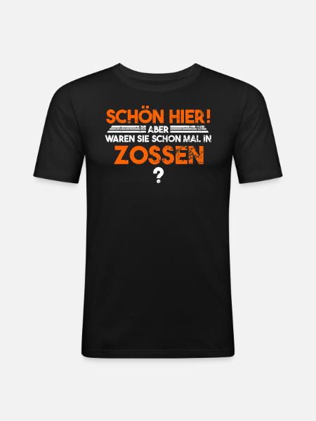 Zossen - Männer Slim Fit T-Shirt - Schwarz