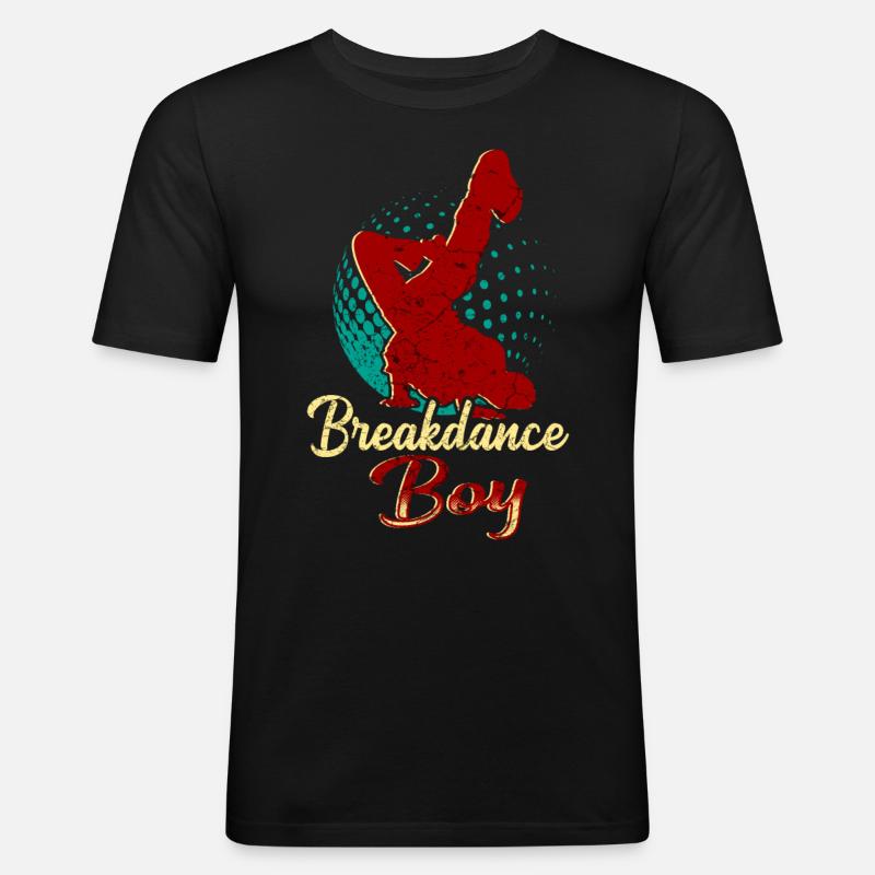 Breakdance Junge Breakdancer Tanzen - Männer Slim Fit T-Shirt - Schwarz
