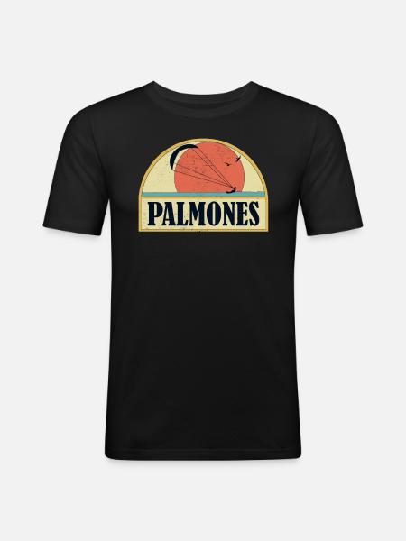 Kitesurfing Palmones - Men's Slim Fit T-Shirt - black