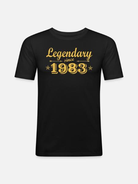 Anniversaire 1983 - T-shirt près du corps Homme - noir