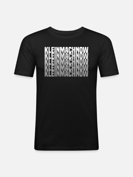 Kleinmachnow fünffach - Männer Slim Fit T-Shirt - Schwarz