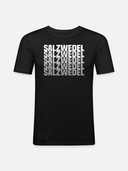 salzwedel - Männer Slim Fit T-Shirt - Schwarz