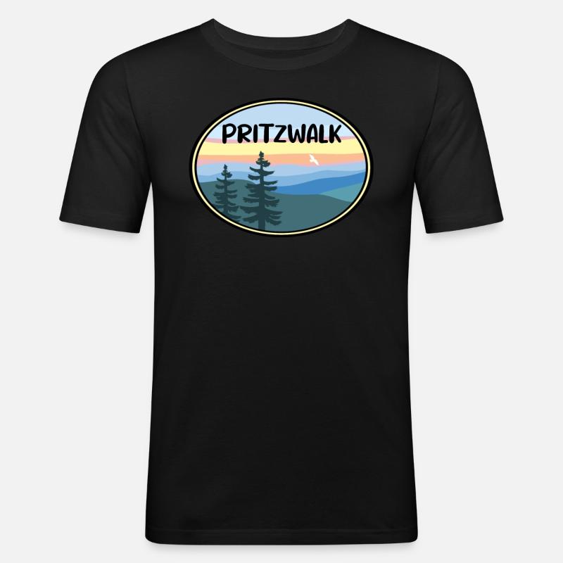 Pritzwalk - Männer Slim Fit T-Shirt - Schwarz