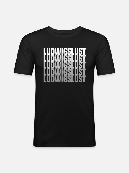 Ludwigslust - Männer Slim Fit T-Shirt - Schwarz