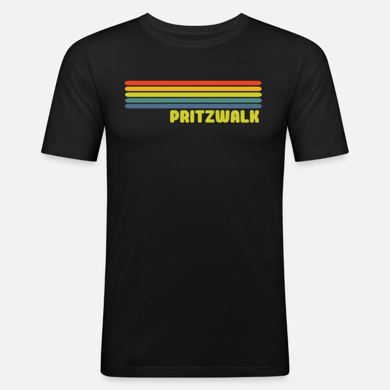 Pritzwalk - Männer Slim Fit T-Shirt - Schwarz