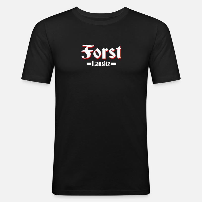Forst - Männer Slim Fit T-Shirt - Schwarz