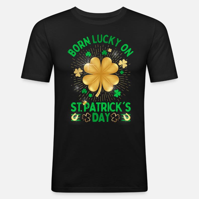 Irland Saint Patrick's Day oder - Männer Slim Fit T-Shirt - Schwarz