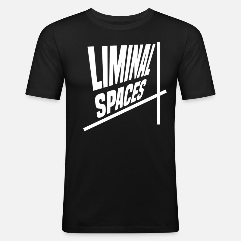 Liminal Spaces - Männer Slim Fit T-Shirt - Schwarz